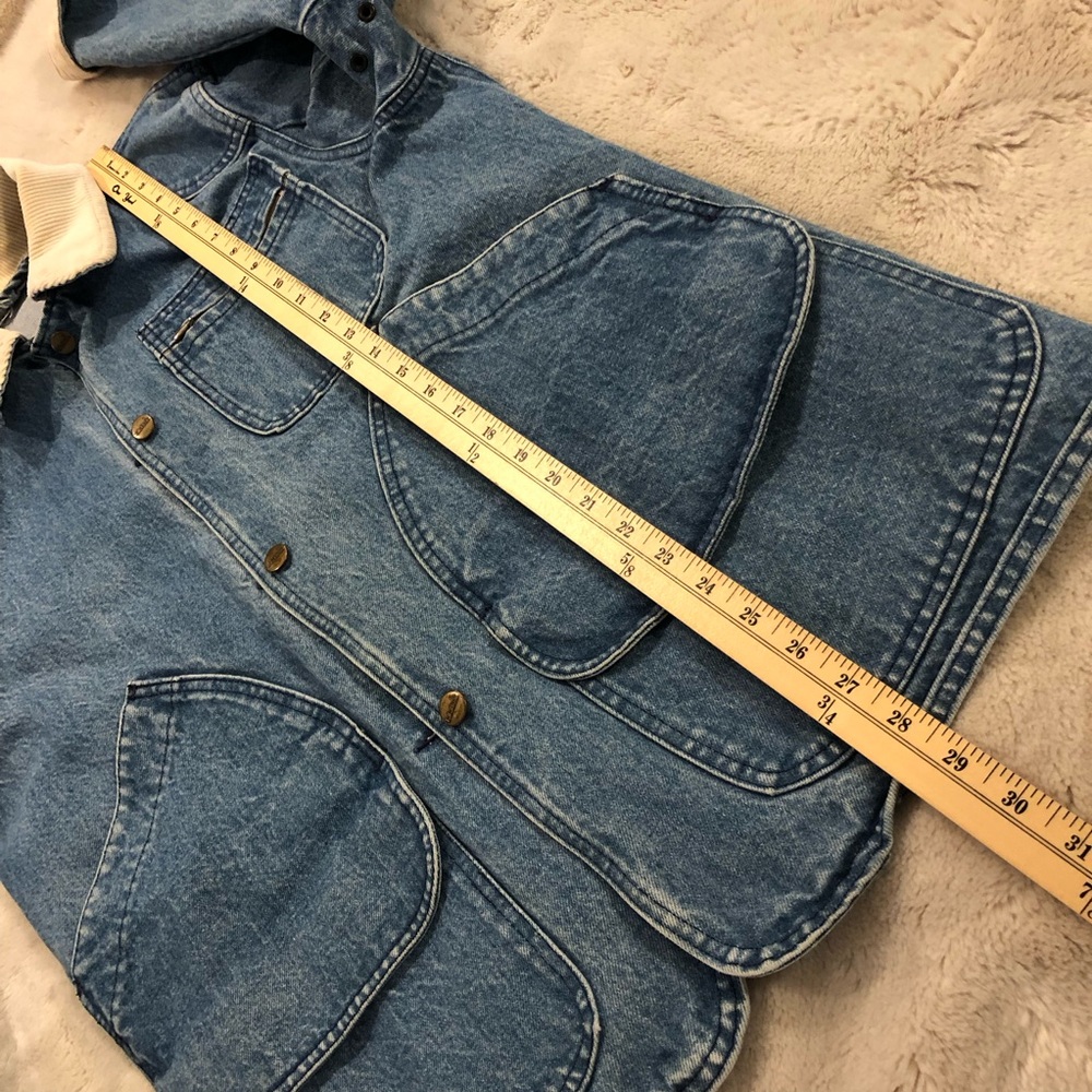 LL Bean Vintage Denim Chore Barn Coat Jacket size medium - Picture 13 of 15
